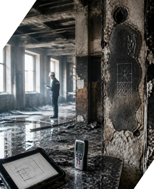 Обследование зданий после пожара в Клине от 15368 р. | ЭкспертизаРоссия