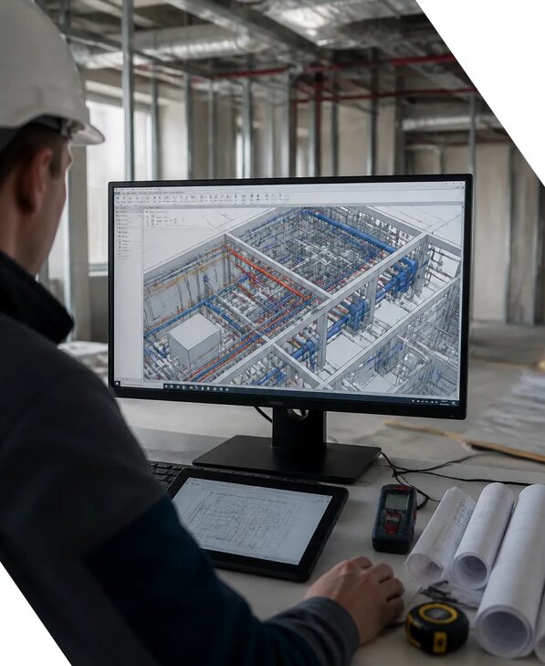 Создание BIM модели инженерных сетей для объектов в Клине
